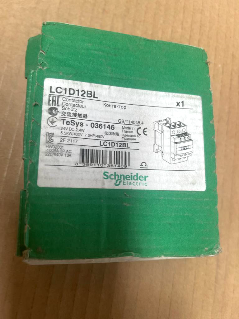 Schneider Electric LC1D12BL 3P(3NO), AC-3/AC-3e,  =440V, 12A, 24V DC