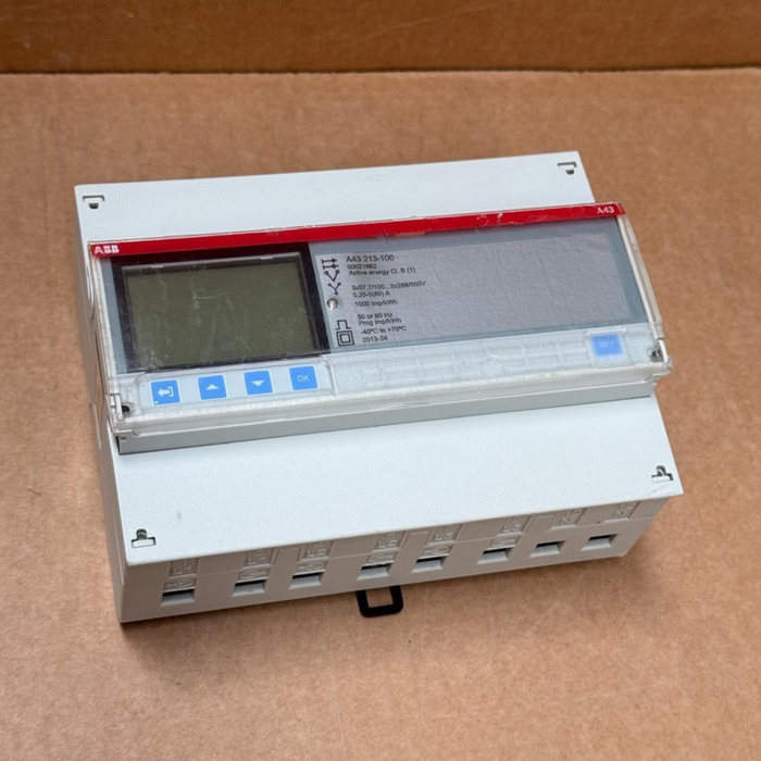 ABB – A43 213‑100 (2CMA170523R1000) – 3‑Phase DIN‑Rail Energy Meter, 80 A, M‑Bus