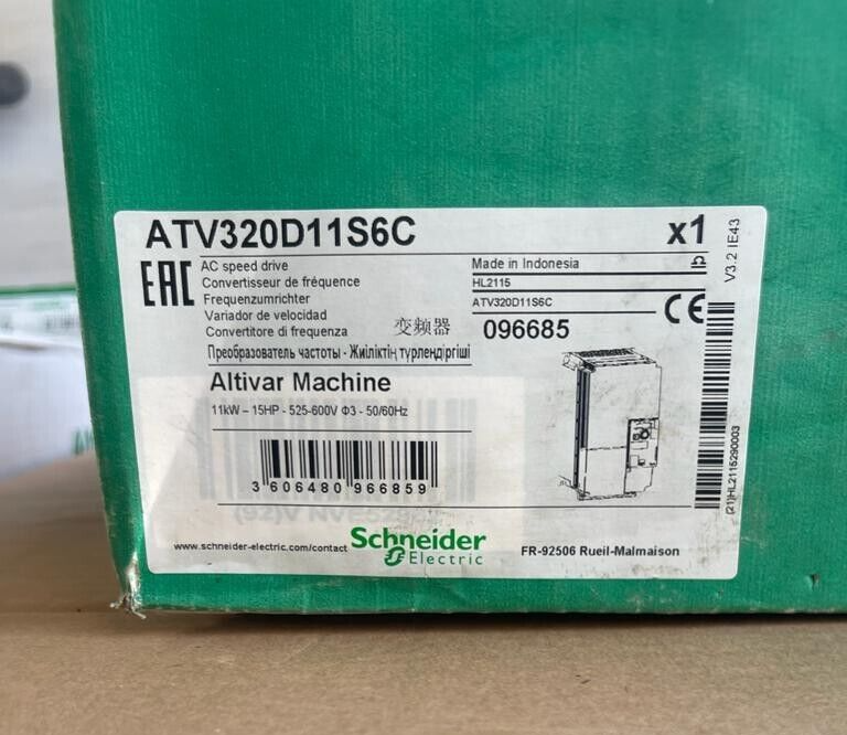 Schneider Electric, ATV320D11S6C AC speed drive 11kW - 15HP -525-600V
