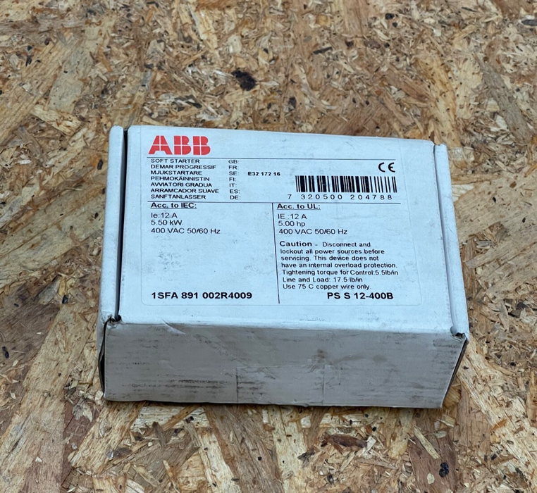 ABB – 1SFA891002R4009 (PSS12-400B) – 5.5 kW Soft Starter, 12 A, 380–415V 3‑Phase