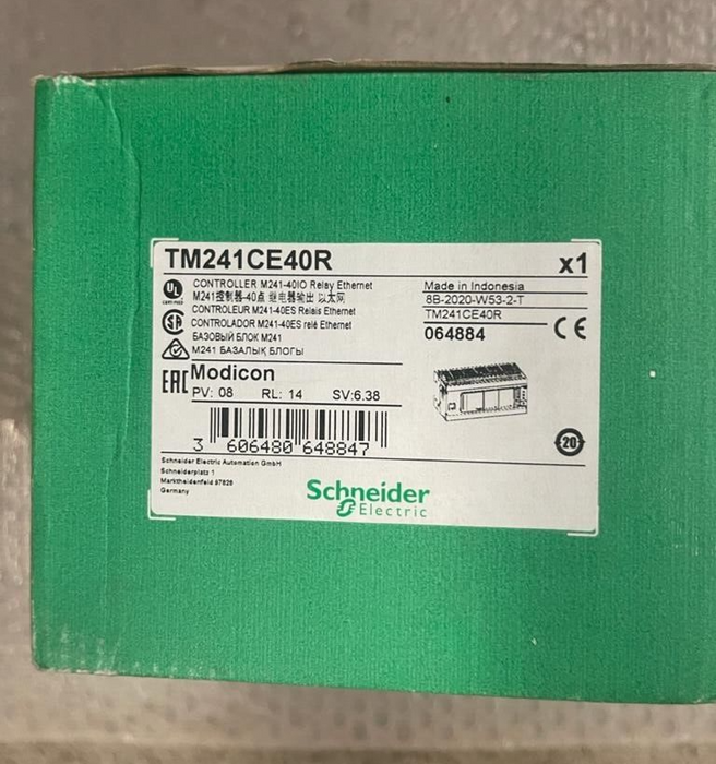 Schneider Electric, TM241CE40R, Modicon Controller M241-40IO Relay Ethernet