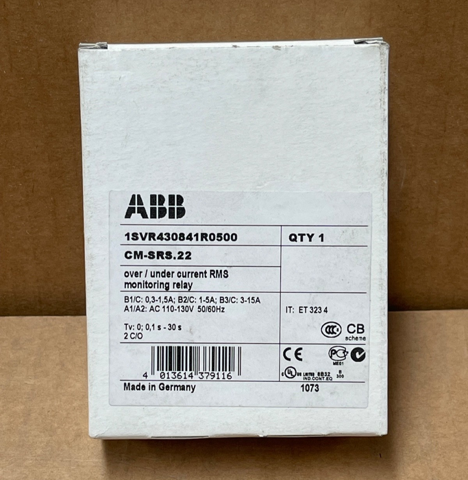 ABB – CM-SRS.22 (1SVR430841R0500) – Current Monitoring Relay, 0.3–15A, 24–240V