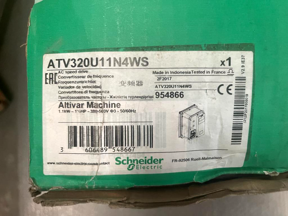 Schneider Electric Altivar Machine ATV320U11N4WS AC Speed Drive 1.1kW 1.5HP