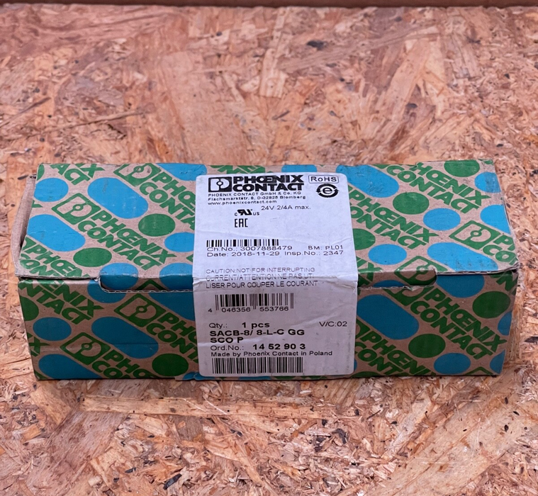 Phoenix Contact – SACB‑8/8‑L‑C GG SCO P (1452903) – 8‑Port M12 Sensor/Actuator