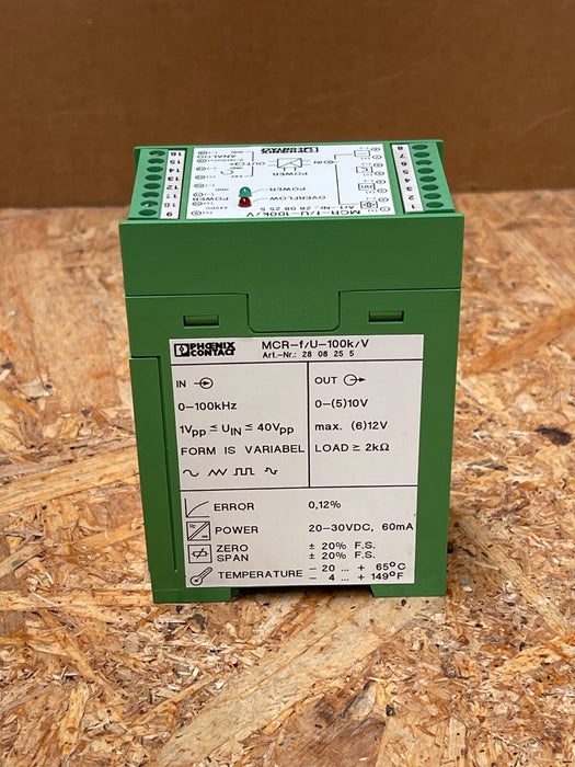 Phoenix Contact – MCR‑F/U‑100K/V (P/N 2808255) – 0–100 kHz Frequency Transducer