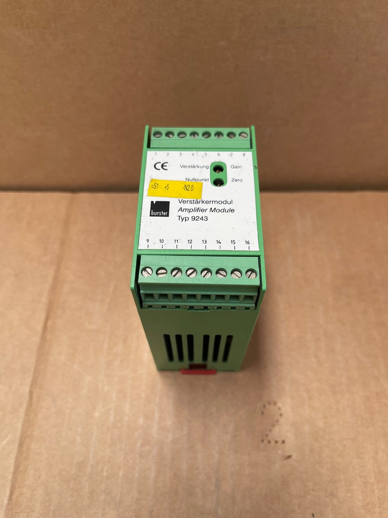 Burster – 9243 – Amplifier Module (Strain Gauge / Potentiometric / DC‑Sensor)