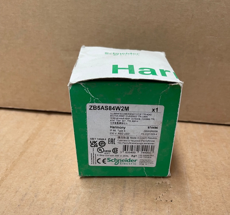 Schneider Electric – ZB5AS84W2M – Harmony XB5 Illuminated Emergency‑Stop Head