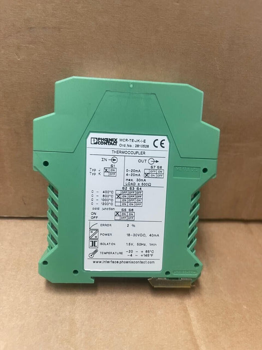 Phoenix Contact - MCR-TE-JK-I-E (2810528) - Thermocouple Measuring Transducer