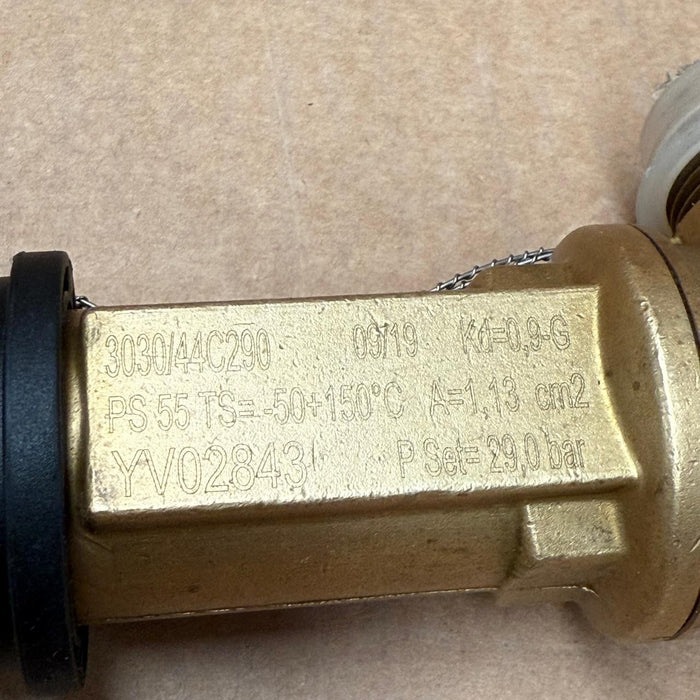 Castel – 3030/44C290 – 29 bar Safety Relief Valve, ½″ NPT Inlet × ¾″ G Outlet