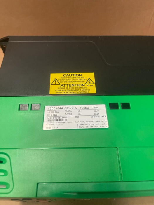 Control Techniques Commander - C200-044 00170 A 7.5kW - VFD Motor Speed Drive