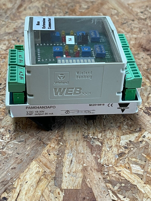 Carlo Gavazzi - PAM04AN3APO - 4-Channel Photoelectric Amplifier, PNP NO, DIN Rai