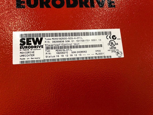 SEW EURODRIVE - 08299838 - MDX61B2500-503-4-0T/L - AC Speed Drive 250kW