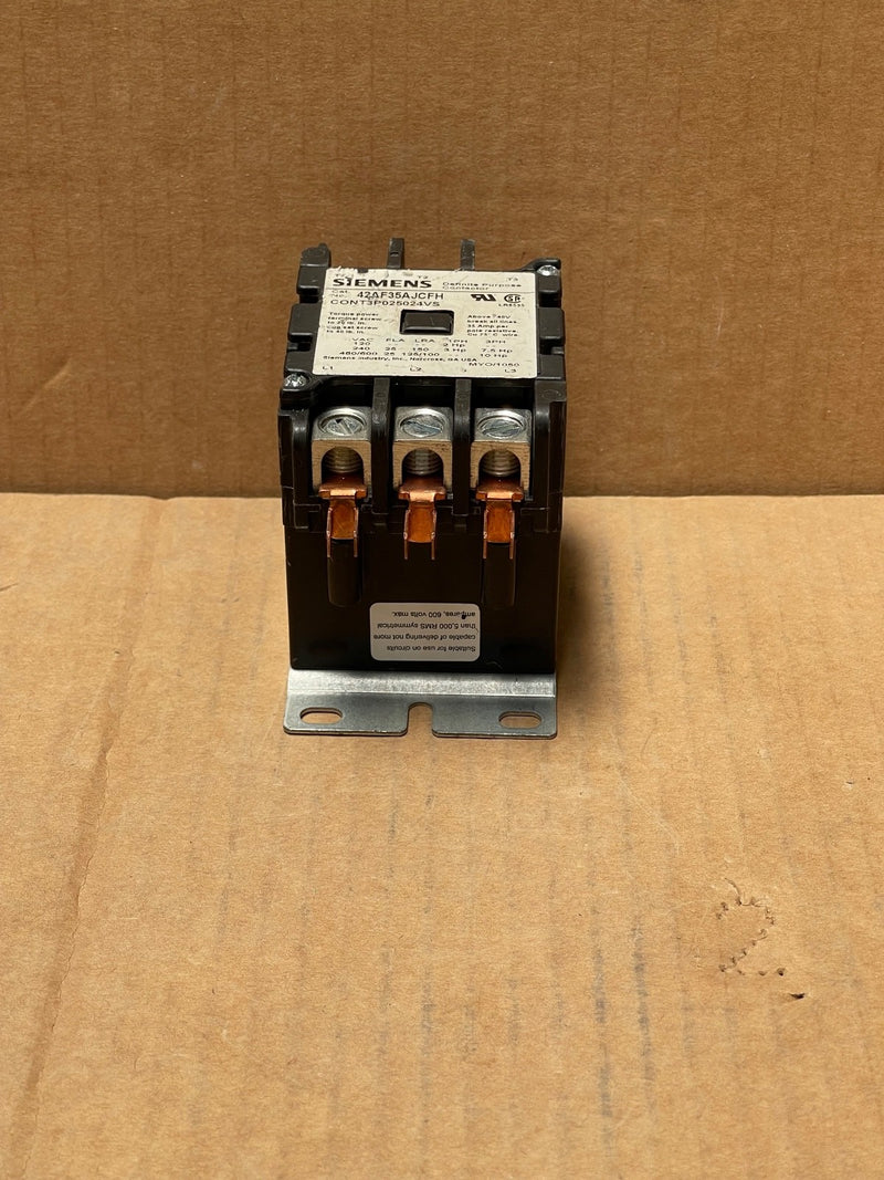 Siemens – 42AF35AF (42AF35AJCFH) – 3‑Pole Definite Purpose Contactor 25A 110/120