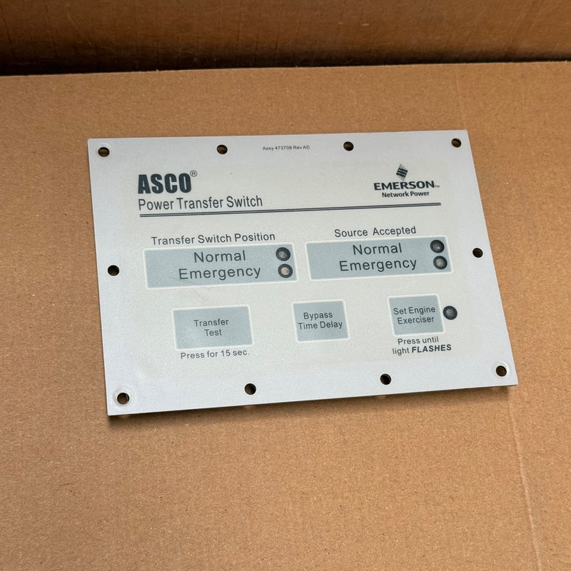 Asco Interface EMERSON ASCO – 473708AD – Power Transfer Switch Interface Panel PCB ...