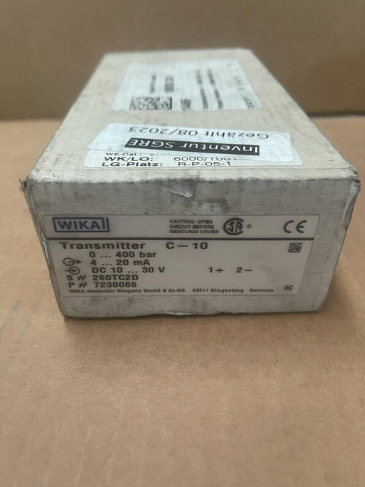 WIKA Pressure Transmitter - C-10 - 0...400bar - 4...20mA - DC 10...30V