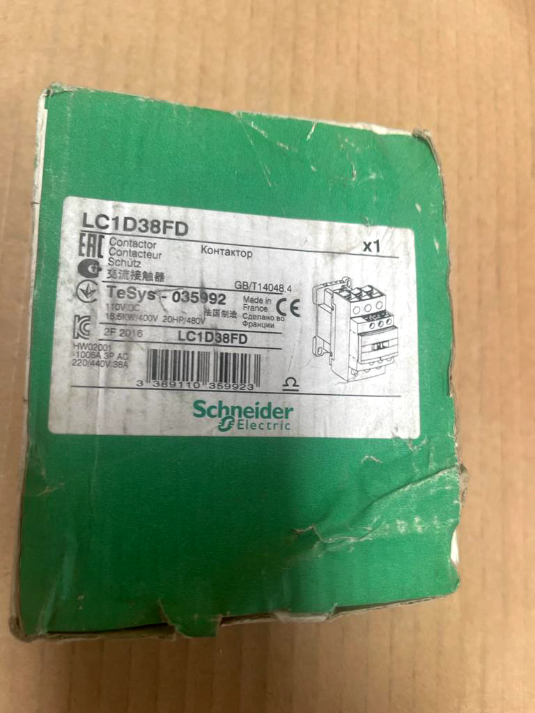 Schneider Electric TeSys LC1D38FD 3P(3NO), AC-3/AC-3e,  =440V, 38A, 110V DC coil