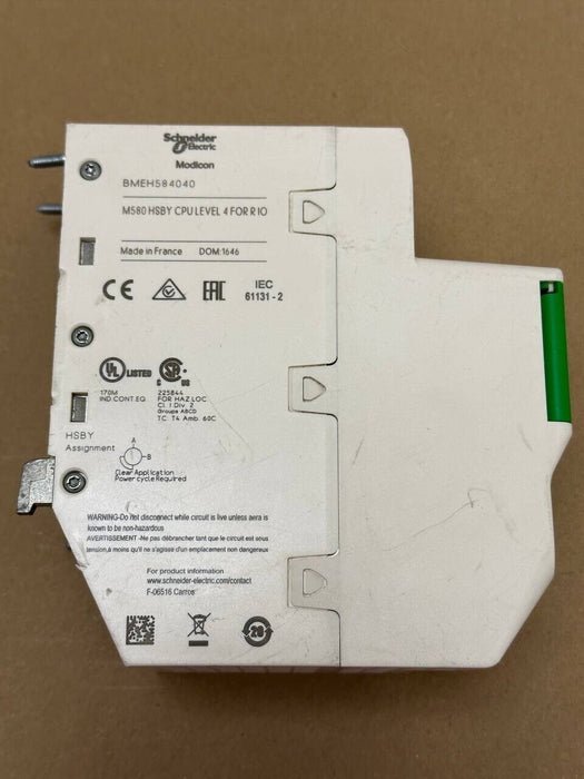 Schneider Electric Modicon BMEH584040 M580 HSBY CPU LEVEL 4 FOR R IO