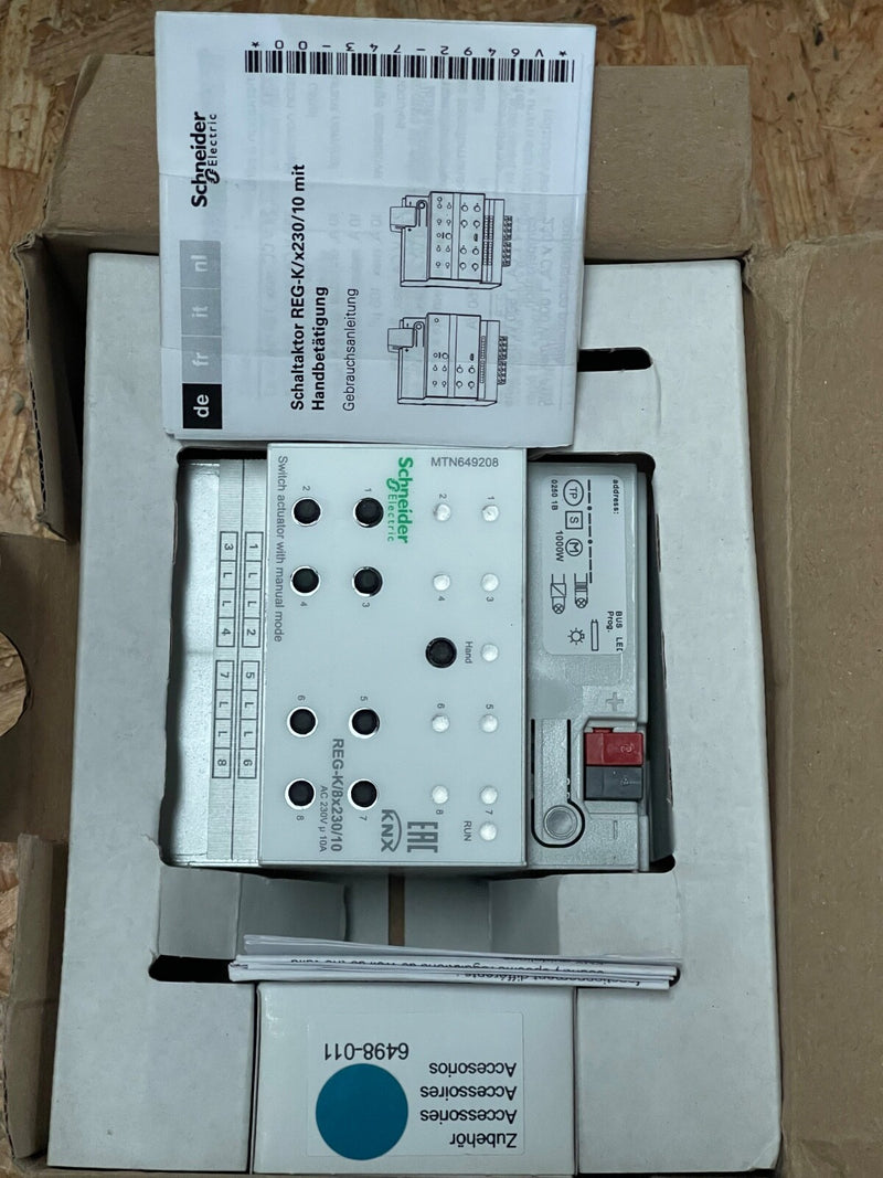 Schneider Electric – MTN649208 – REG‑K Switch Actuator 8× 230 V 10 A