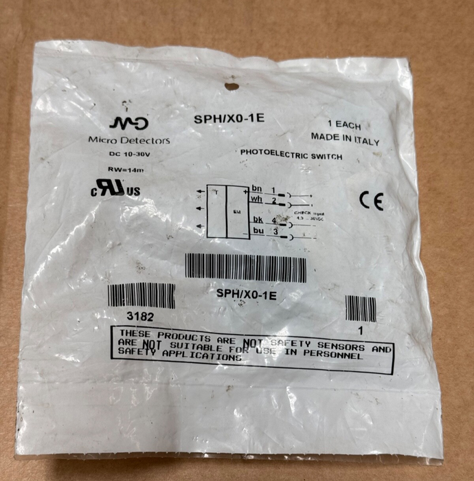 Micro Detectors – SPH/X0‑1E – M18 Axial Photoelectric Sensor Emitter