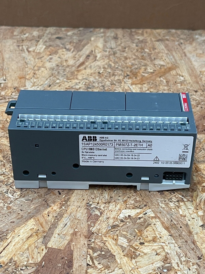 ABB 1SAP124500R0173 PM5072 T 2ETH AC500 eCo Processor Module Wit abb-1sap124500r0173-pm5072-t-2eth-ac500-eco-processor-module-wit