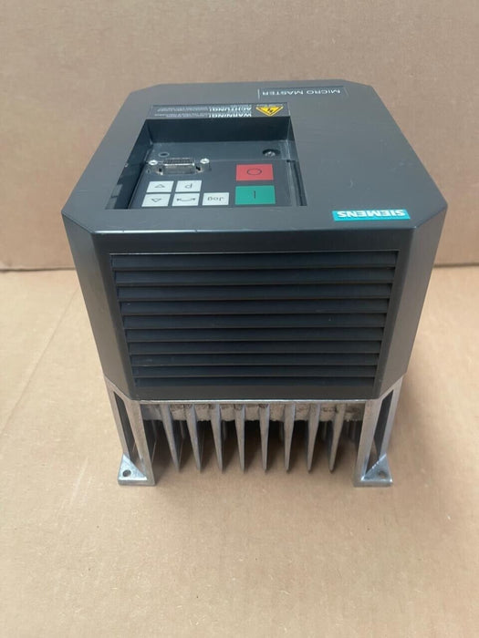 Siemens 6SE3115-2BB40 MICROMASTER VFD, 1.1 kW, 1AC 230V, Filtered
