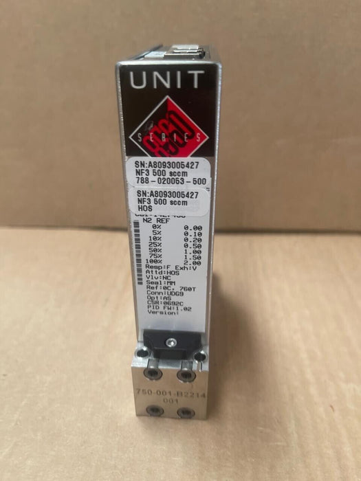 CELERITY UNIT NF3 500 SCCM Mass Flow Controller Digital UltraClean Metal Seal