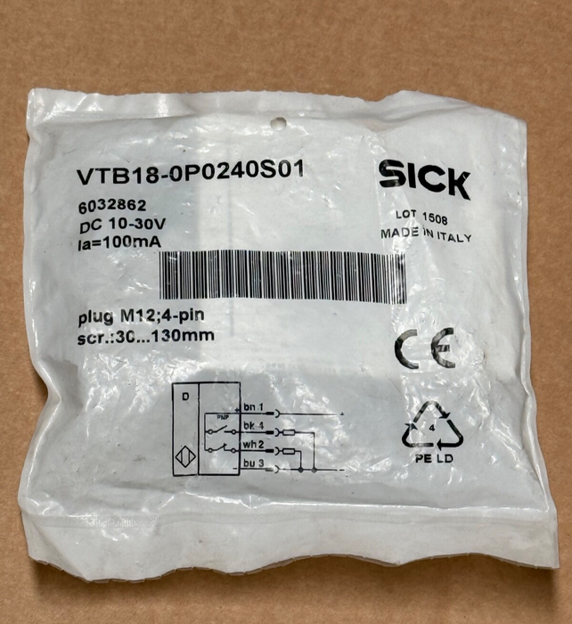 SICK – VTB18‑0P0240S01 (6032862) – M18 Background‑Suppression Photoelectric