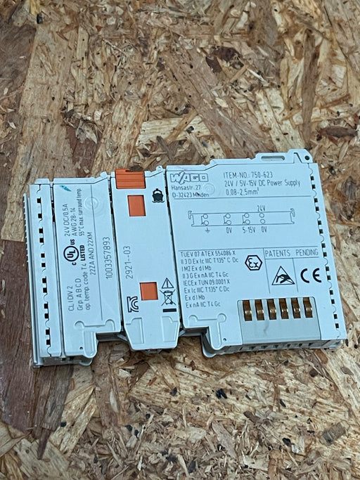 WAGO - 750-623 - Power Supply Module, 24 V DC Input, Selectable 5–15 V DC Output