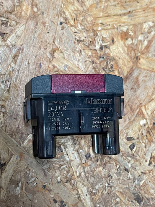 BTicino – L4371R – LivingLight Anthracite 1‑Module Red Indicator Lamp Holder