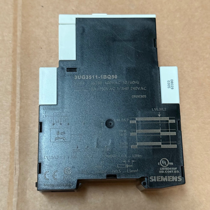 Siemens – 3UG3511‑1BQ50 – Sirius 3‑Phase Sequence & Failure Monitoring Relay