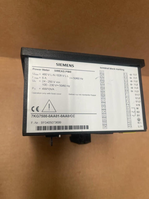 SIEMENS SIMEAS P500 - 7KG7500-0AA01-0AA0/CC - Power Meter