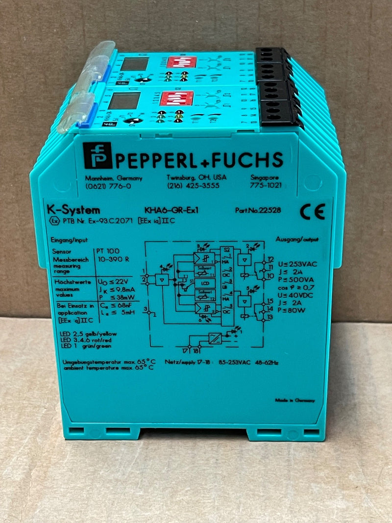 Pepperl+Fuchs – KHA6‑GR‑Ex1 (22528) – 1‑Channel Trip Alarm Relay for Pt100/Ni100