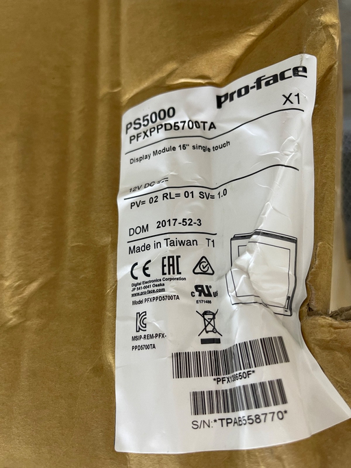 Pro‑face – PFXPPD5700TA – 15″ PS5000 Panel HMI / Industrial PC Display Module