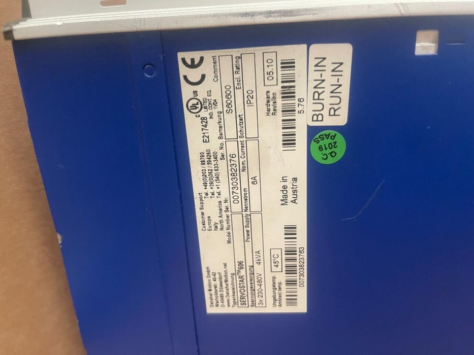 Kollmorgen - SERVOSTAR 606 S60600 - Digital Servo Amplifier 4kW