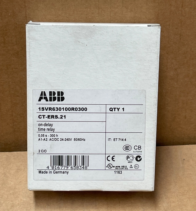 ABB – CT-ERS.21 (1SVR630100R0300) – ON-Delay Timer Relay, 2 SPDT, 24–240V AC/DC