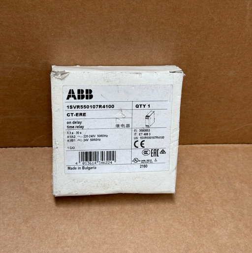 ABB – 1SVR550107R4100 – CT‑ERE ON‑Delay Timer Relay, 0.3–30 s, 24–240 V AC/DC
