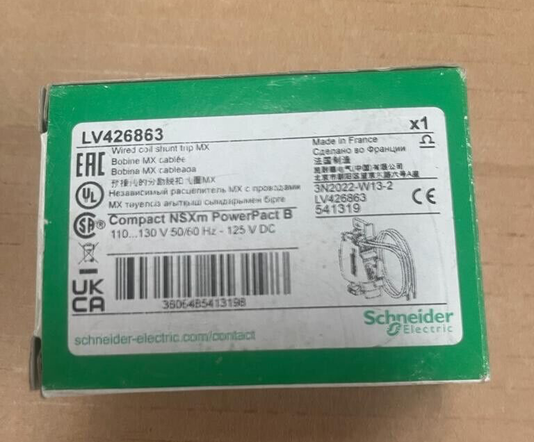 Schneider Electric Compact NSXm PowerPact B LV426863 Wired Coil shunt Trip Mx