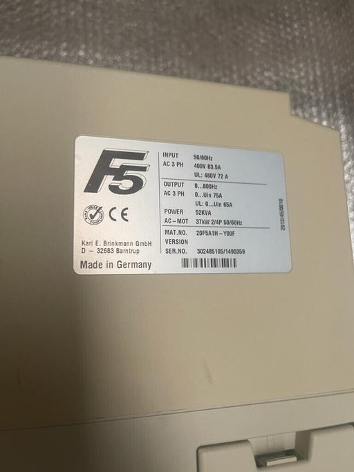 KEB COMBIVERT F5 20F5A1H-Y00F Drive Controller 37kW - 573 Hours Runtime