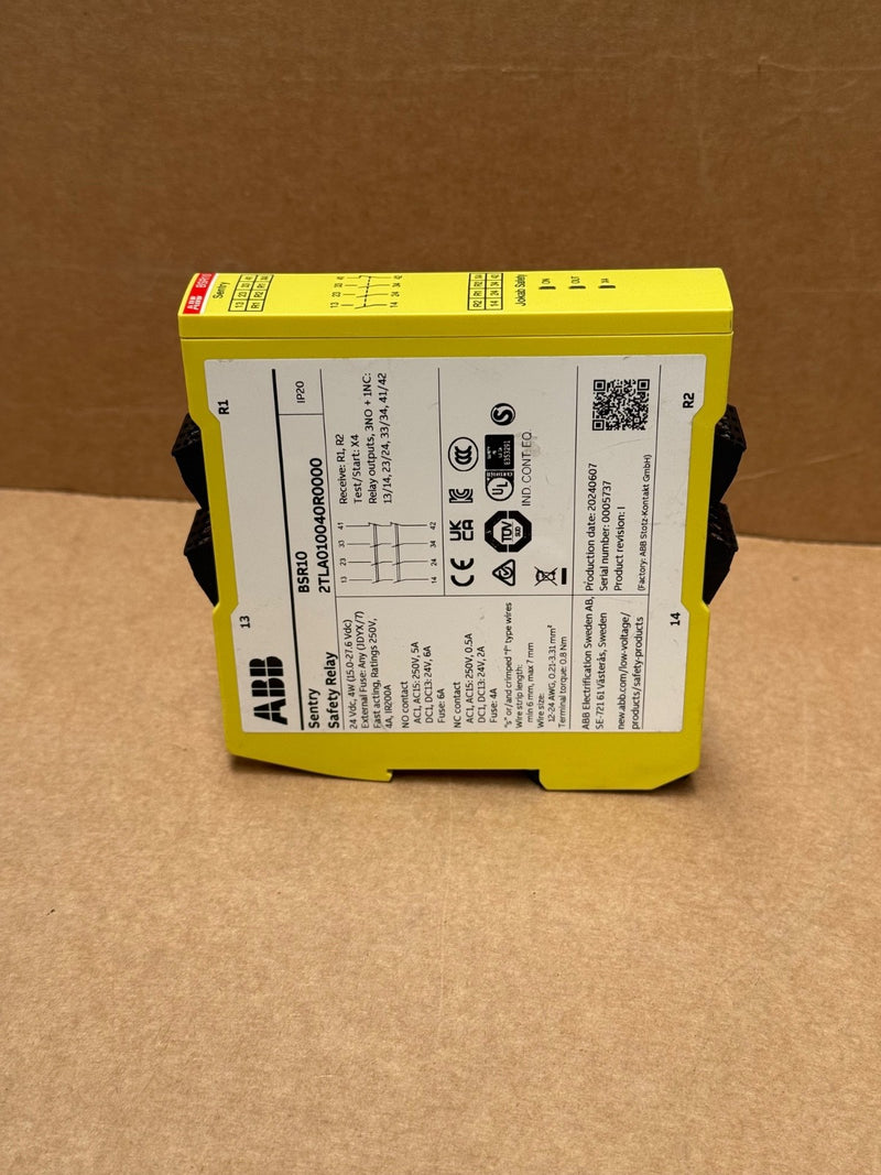 ABB – 2TLA010040R0000 – SENTRY BSR10 Safety/Expansion Relay, 24 VDC, DIN‑Rail