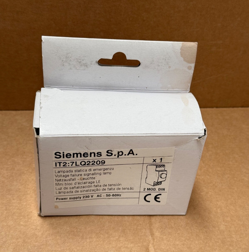 Siemens – IT2:7LQ2209 – Static Emergency Lamp Module, 2‑Module, DIN‑Rail