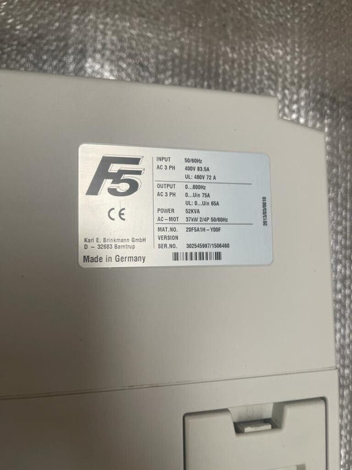 KEB COMBIVERT F5 20F5A1H-Y00F Drive Controller 37kW - 772 Hours Runtime