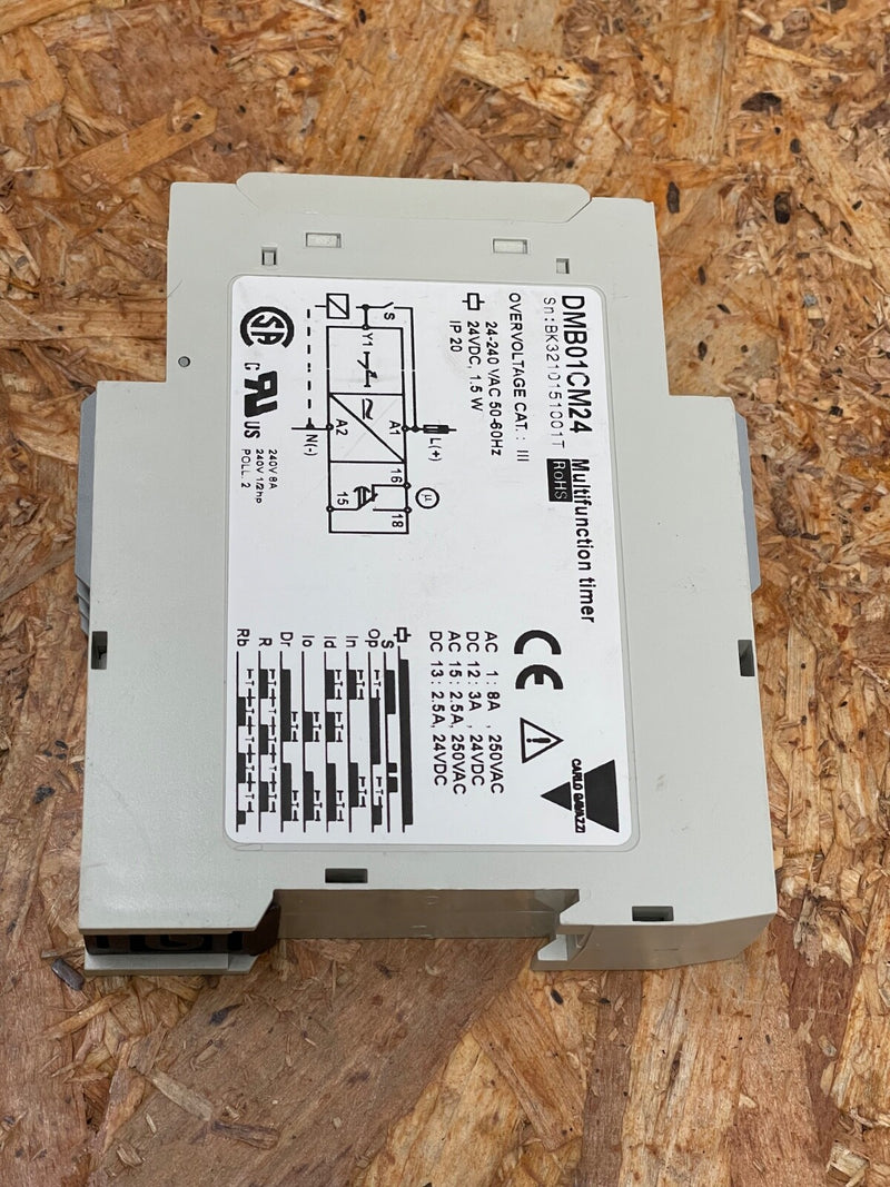 Carlo Gavazzi – DMB01CM24 – Multi‑Function DIN‑Rail Timer Relay 0.1 s to 100 h
