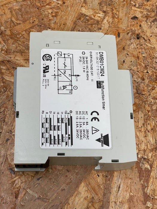 Carlo Gavazzi – DMB01CM24 – Multi‑Function DIN‑Rail Timer Relay 0.1 s to 100 h
