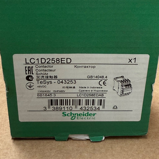 Schneider Electric – LC1D258ED – TeSys D 4‑Pole 40 A Contactor, 48 V DC Coil