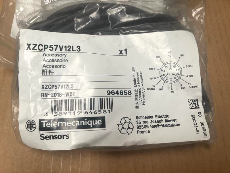 Telemecanique Sensors XZCP57V12L3 Jumper Cable