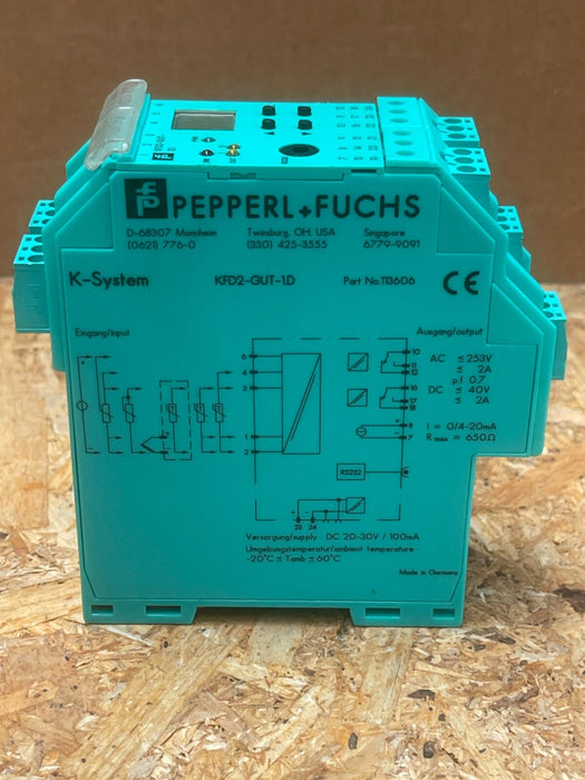Pepperl & Fuchs – KFD2‑GUT‑1.D (113606) – 1‑Channel Temperature Converter Signal