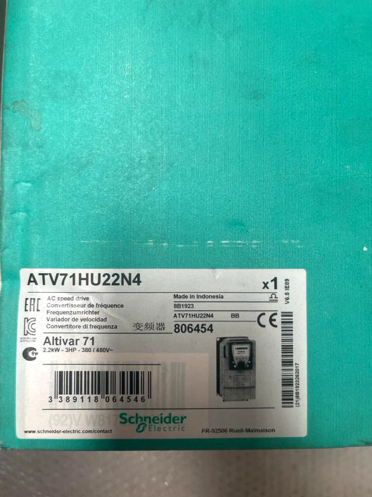 Schneider Electric Altivar 71 ATV71HU22N4 2.2kW - 3HP - 380/480V AC Speed Drive