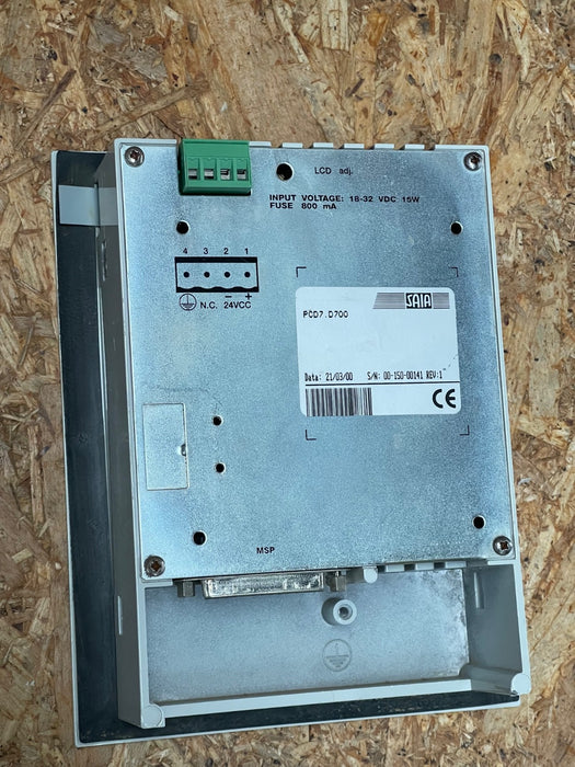 Saia-Burgess – PCD7.D70 / PCD7.D700 – Operator Panel, Text Display Terminal