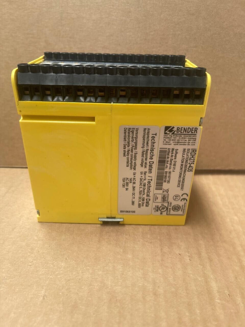 Bender Isolation BENDER - ISOMETER - IRDH275-435 - Isolation Monitoring — VOLTWERK Handel