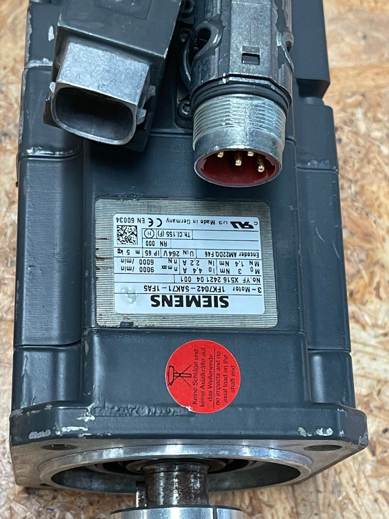 Siemens – 1FK7042‑5AK71‑1FA5 – SIMOTICS S 1FK7 Compact 3 Nm Synchronous Servo